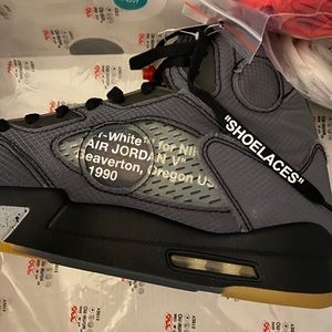 Off White Black Jordan 5s